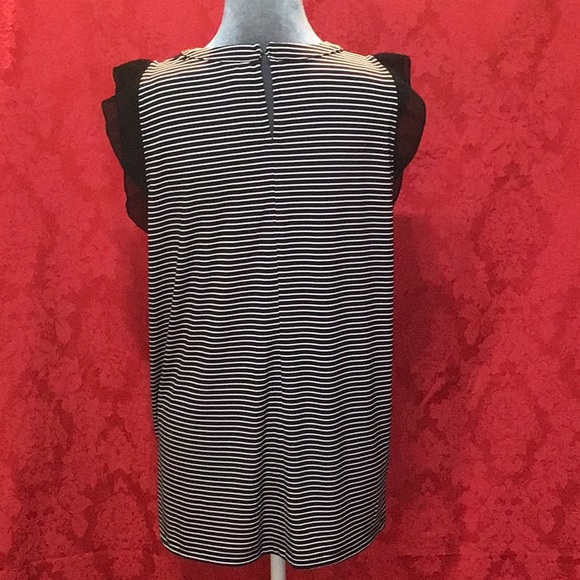 💕NWT💕 Worthington Blk/why Layla striped top size medium - Picture 5 of 7
